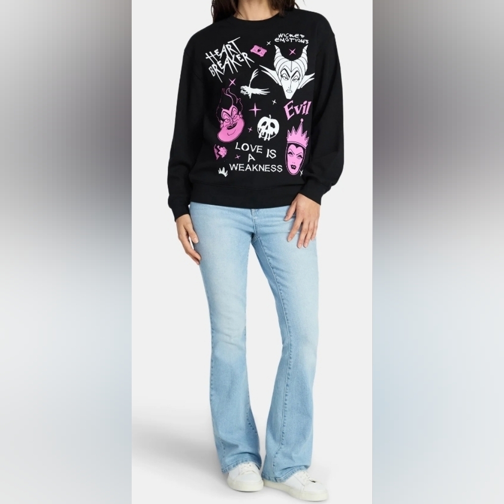 Disney Villains Women's Valentine's Day Graphic Sweatshirt, Size XXL